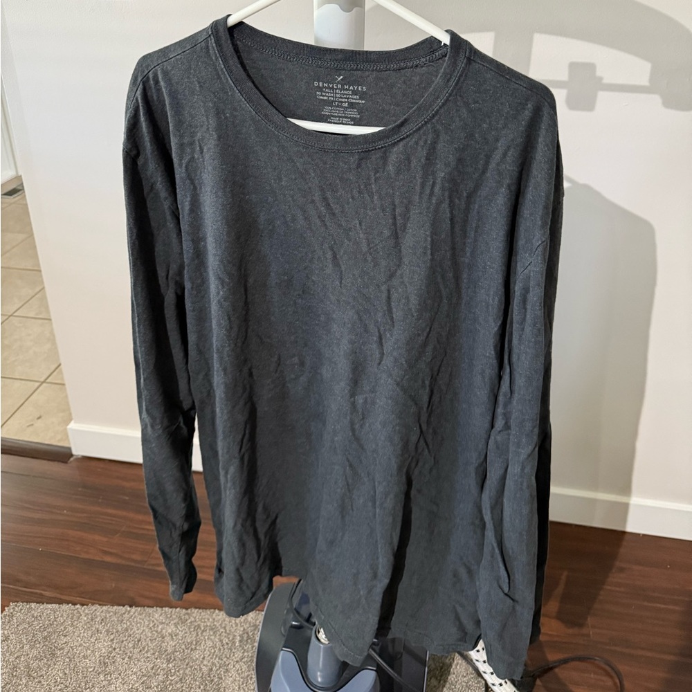 Denver Hayes Dark Grey Long Sleeve Tee